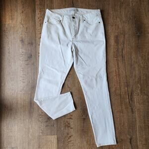 Vintage America Wonderland Skinny White Denim Jeans | Women's 14/32
